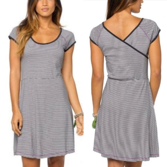 Prana Dresses & Skirts - Prana Faith Striped OG Cotton Blend Dress Sz S